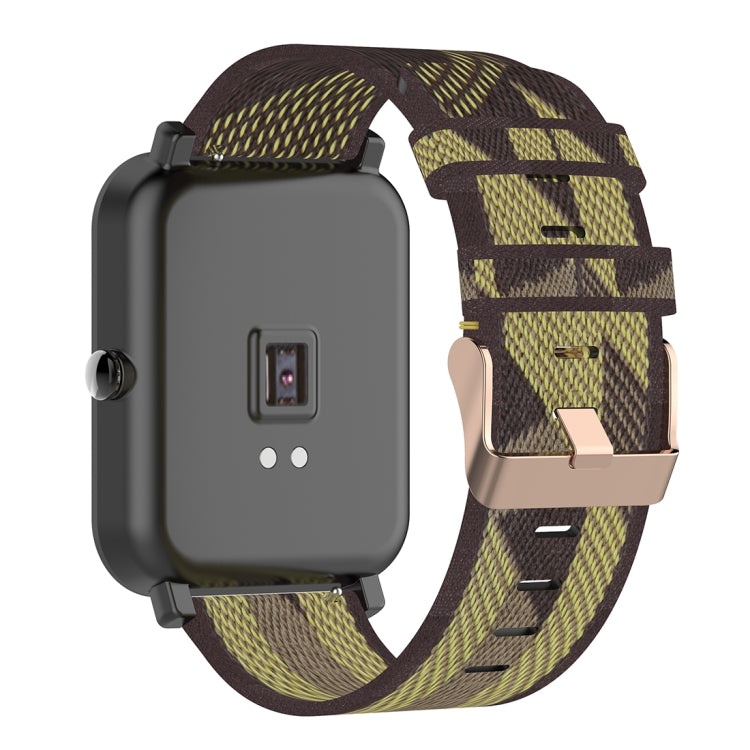 20mm Stripe Weave Nylon Wrist Strap Watch Band for Huami Amazfit GTR 42mm / GTS / BIP / BIP Lite