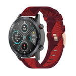 Correia de Pulso em Nylon Trançado com Risca de 22mm para Relógio Huawei GT / GT2 46mm, Honor Magic Watch 2 46mm / Magic