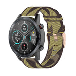 Correia de Pulso em Nylon Trançado com Risca de 22mm para Relógio Huawei GT / GT2 46mm, Honor Magic Watch 2 46mm / Magic