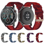 Correia de Pulso em Nylon Trançado com Risca de 22mm para Relógio Huawei GT / GT2 46mm, Honor Magic Watch 2 46mm / Magic