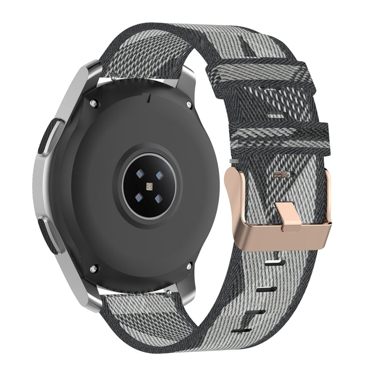 Pulseira de Relógio em Nylon Trançado com Risca 22mm para Galaxy Watch 46mm / Gear S3