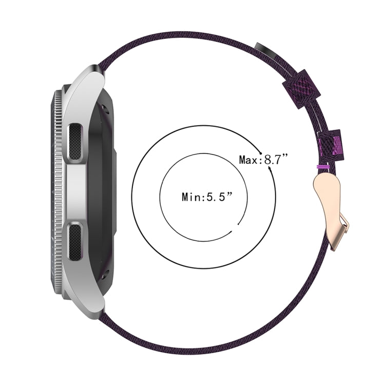 Pulseira de Relógio em Nylon Trançado com Risca 22mm para Galaxy Watch 46mm / Gear S3