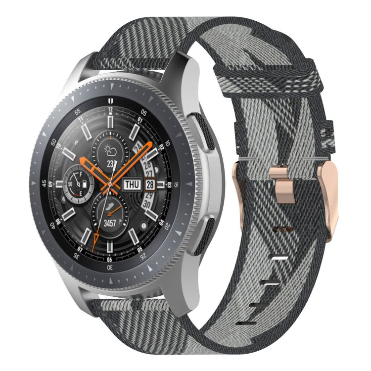 Pulseira de Relógio em Nylon Trançado com Risca 22mm para Galaxy Watch 46mm / Gear S3