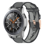 Pulseira de Relógio em Nylon Trançado com Risca 22mm para Galaxy Watch 46mm / Gear S3