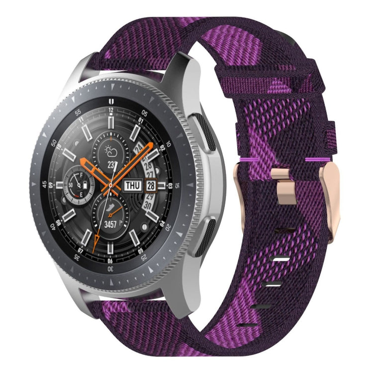 Pulseira de Relógio em Nylon Trançado com Risca 22mm para Galaxy Watch 46mm / Gear S3