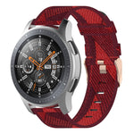 Pulseira de Relógio em Nylon Trançado com Risca 22mm para Galaxy Watch 46mm / Gear S3