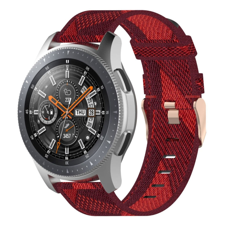 Pulseira de Relógio em Nylon Trançado com Risca 22mm para Galaxy Watch 46mm / Gear S3