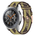 Pulseira de Relógio em Nylon Trançado com Risca 22mm para Galaxy Watch 46mm / Gear S3