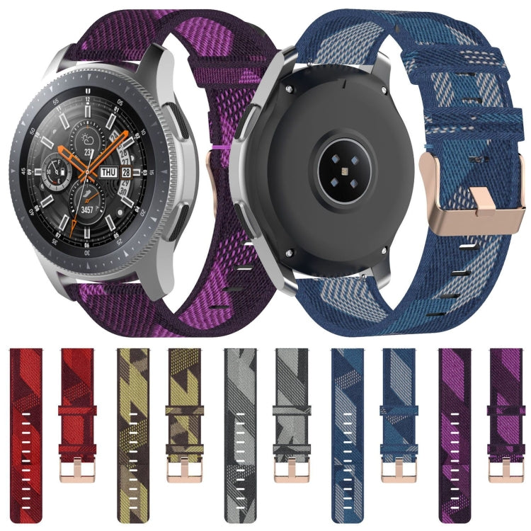 Pulseira de Relógio em Nylon Trançado com Risca 22mm para Galaxy Watch 46mm / Gear S3