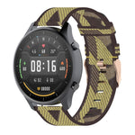 22mm Stripe Weave Nylon Wrist Strap Watch Band for Xiaomi Mi Watch Color, Garmin Vivoactive 4