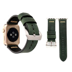Para Apple Watch Ultra 49mm&Watch Ultra 2 49mm / Series 10 46mm / 9&8&7 45mm / SE 3&SE 2&6&SE&5&4 44mm / 3&2&1 42mm Correia de Relógio de Pulso em Couro Genuíno com Padrão de Linha Retro XX, Para 42mm