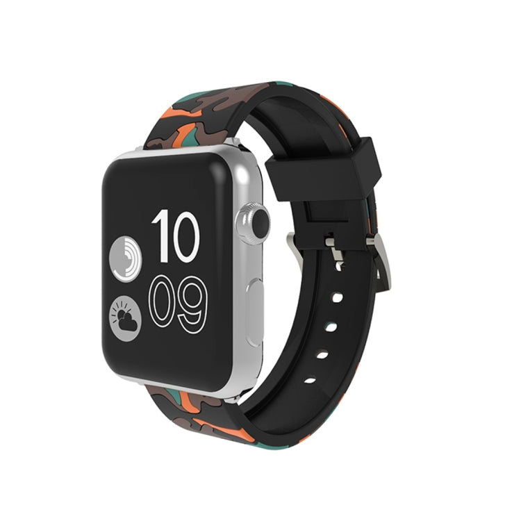Pulseira de Silicone com Padrão de Camuflagem Fashion para Apple Watch Series 3 & 2 & 1 38mm, 38mm