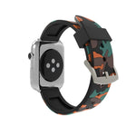 Pulseira de Silicone com Padrão de Camuflagem Fashion para Apple Watch Series 3 & 2 & 1 38mm, 38mm