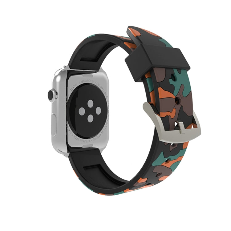 Pulseira de Silicone com Padrão de Camuflagem Fashion para Apple Watch Series 3 & 2 & 1 38mm, 38mm
