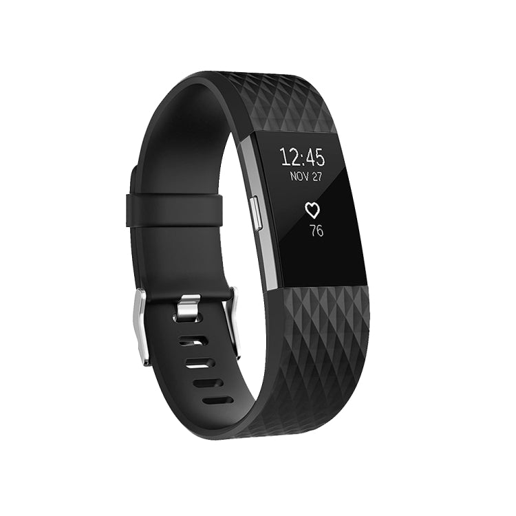Correia de Relógio Desportiva Ajustável com Padrão de Diamante para FITBIT Charge 2, Tamanho: S, 10.5x8.5cm, S