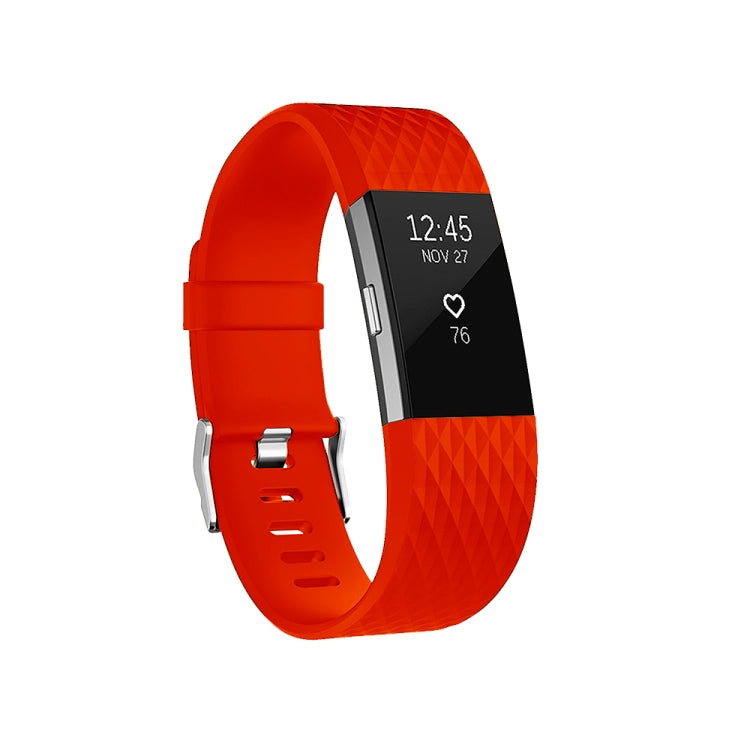 Correia de Relógio Desportiva Ajustável com Padrão de Diamante para FITBIT Charge 2, Tamanho: S, 10.5x8.5cm, S