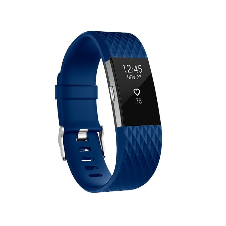 Correia de Relógio Desportiva Ajustável com Padrão de Diamante para FITBIT Charge 2, Tamanho: S, 10.5x8.5cm, S