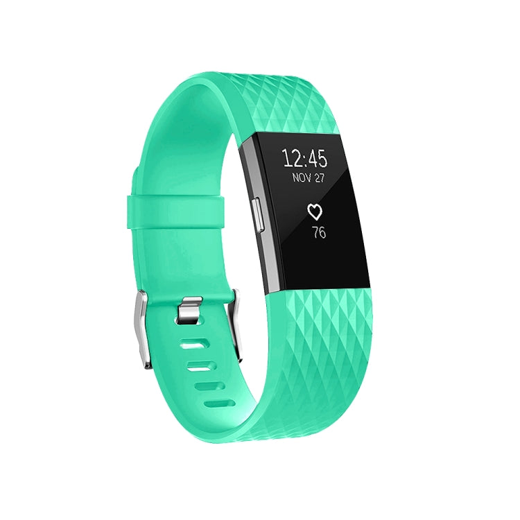 Correia de Relógio Desportiva Ajustável com Padrão de Diamante para FITBIT Charge 2, Tamanho: S, 10.5x8.5cm, S