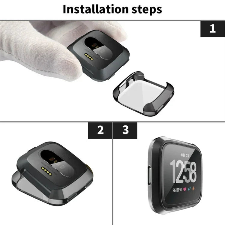 Capa Protetora Macia em TPU para Relógio Inteligente Fitbit Versa