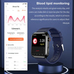 Smartwatch ET210 com Ecrã IPS de 1,91 polegadas IP67 à Prova de Água e Pulseira de Silicone, Suporta Monitorização da Temperatura Corporal / ECG, ET210