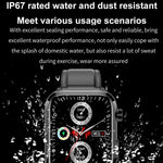 Smartwatch ET210 com Ecrã IPS de 1,91 polegadas IP67 à Prova de Água e Pulseira de Silicone, Suporta Monitorização da Temperatura Corporal / ECG, ET210