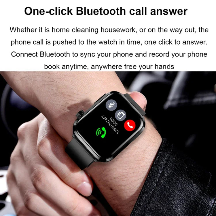 Smartwatch ET210 com Ecrã IPS de 1,91 polegadas IP67 à Prova de Água e Pulseira de Silicone, Suporta Monitorização da Temperatura Corporal / ECG, ET210