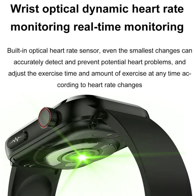 Smartwatch ET210 com Ecrã IPS de 1,91 polegadas IP67 à Prova de Água e Pulseira de Silicone, Suporta Monitorização da Temperatura Corporal / ECG, ET210