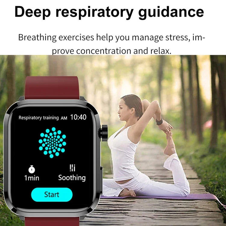 Smartwatch ET210 com Ecrã IPS de 1,91 polegadas IP67 à Prova de Água e Pulseira de Silicone, Suporta Monitorização da Temperatura Corporal / ECG, ET210