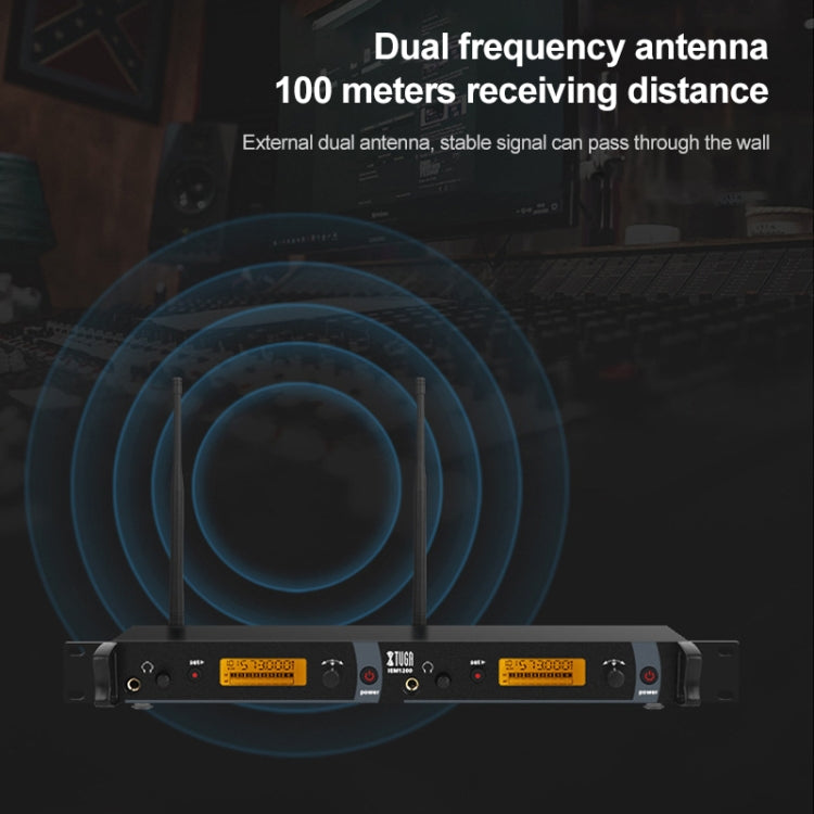 Sistema de Monitor Auricular para Cantor de Palco com Receptor Sem Fios XTUGA IEM1200, Receptor Bodypack