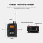 XTUGA IEM1200 Transmissor Sem Fios 10 Bodypack Sistema de Monitor In-Ear para Cantores de Palco, Transmissor 10 Bodypack