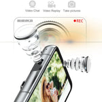 Image of the LOKMAT 4G smart watch showcasing camera features for video chat and picture taking.