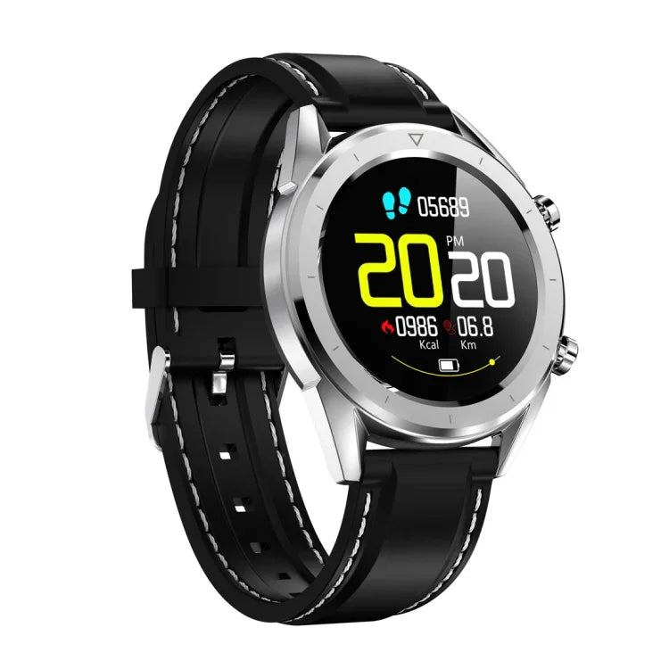 DT28 Relógio Inteligente com Correia de Silicone à Prova de Água IP68 de 1,54 polegadas, Bluetooth 4.2, Suporta Lembrete de Chamadas Recebidas / Monitorização da Pressão Arterial / Pagamento pelo Relógio