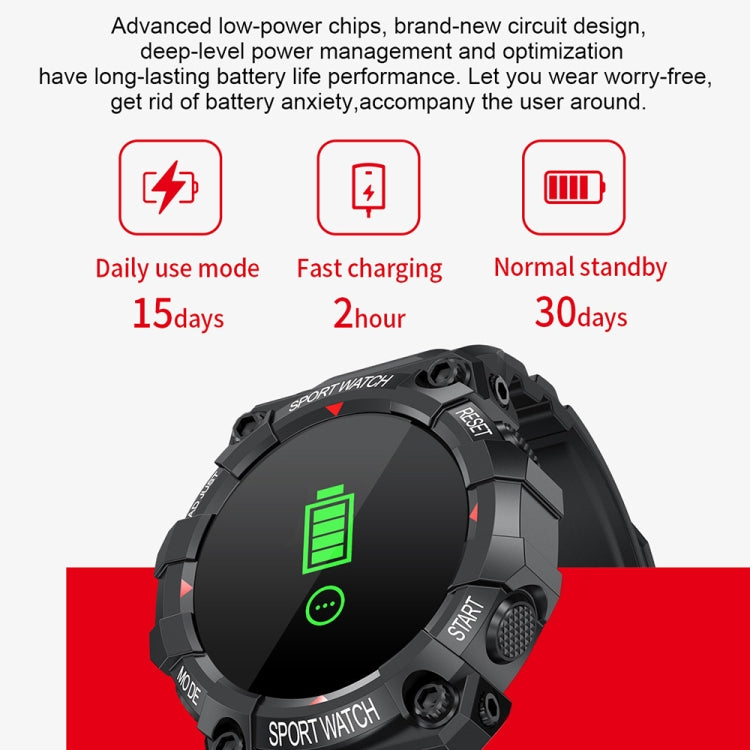 FD68 Relógio Inteligente Desportivo com Ecrã Redondo a Cores de 1,3 polegadas, Suporta Frequência Cardíaca / Modo Multi-Desportos, FD68