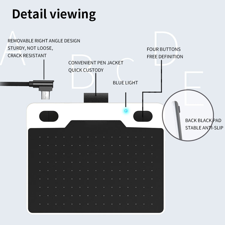 Mesa Digitalizadora 10Moons T503 Pode Ser Ligada a Telemóvel ou Tablet com Caneta Passiva 8192