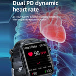 Smartwatch TK11P com Ecrã IPS de 1,83 polegadas IP68 à Prova de Água e Pulseira de Aço, Suporta Monitorização de Stress / ECG, Pulseira de Aço (Preto)