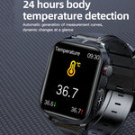 Smartwatch TK11P com Ecrã IPS de 1,83 polegadas IP68 à Prova de Água e Pulseira de Aço, Suporta Monitorização de Stress / ECG, Pulseira de Aço (Preto)