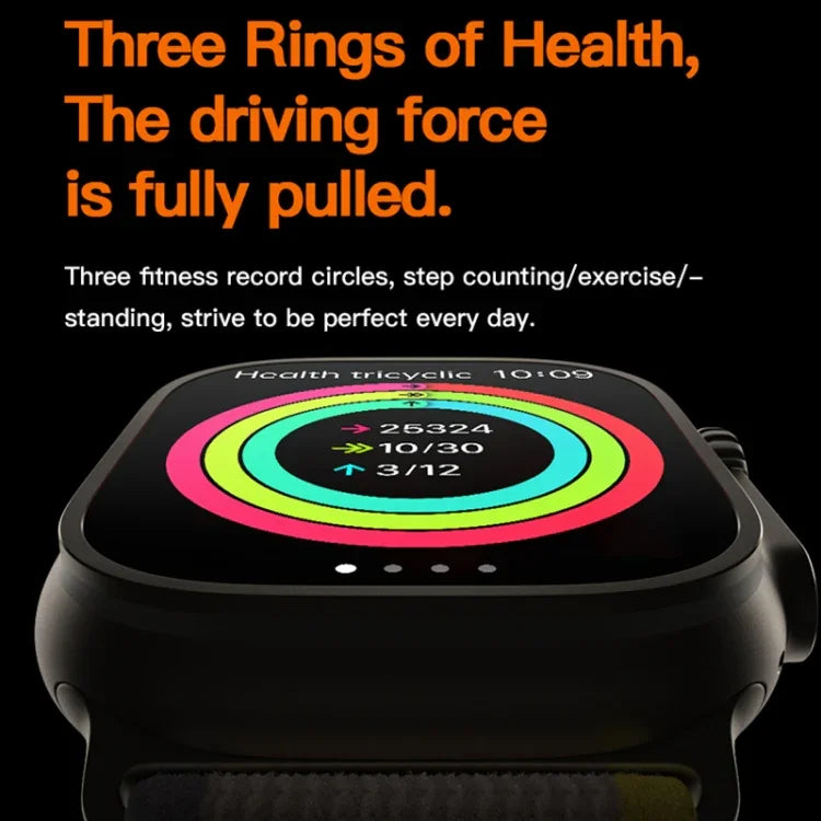T800 Ultra 1.99 inch Ocean Silicone Band Smart Watch Support Heart Rate / ECG, Ocean Silicone Band (Black), Ocean Silicone Band (White), Ocean Silicone Band (Yellow)