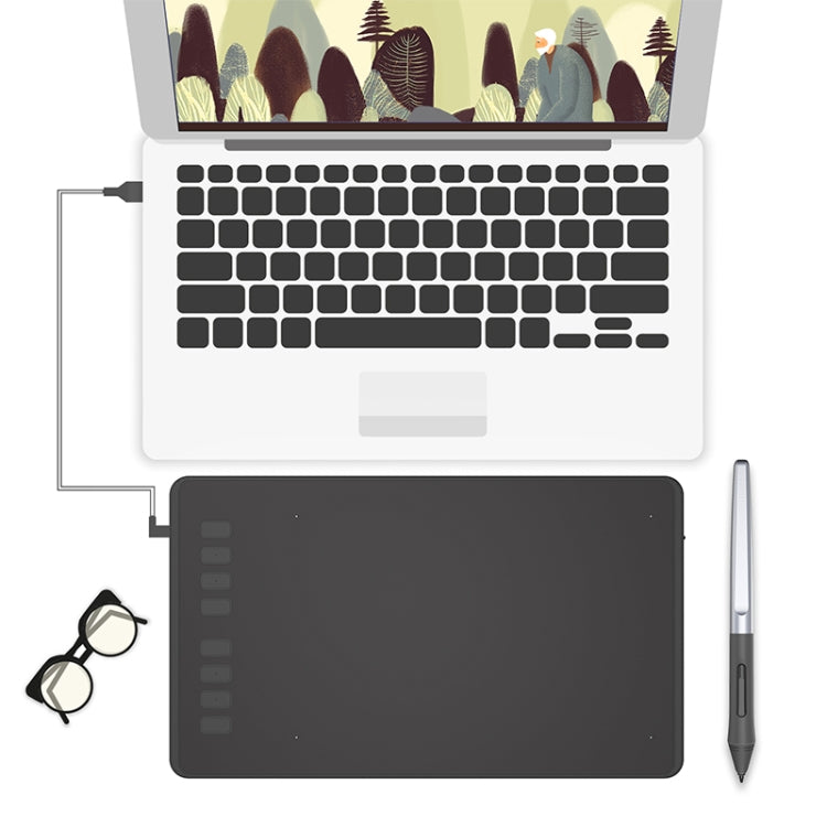 Mesa Digitalizadora Gráfica Profissional HUION Inspiroy Série H950P 5080LPI USB para Windows / Mac OS, com Caneta Sem Bateria