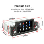 M160W Leitor MP5 Sem Fios para Carro de 5 polegadas, Suporta Espelhamento de Telefone / Controlo no Volante, M160W