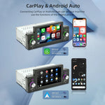 M160W Leitor MP5 Sem Fios para Carro de 5 polegadas, Suporta Espelhamento de Telefone / Controlo no Volante, M160W