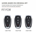 For Chevrolet 3-button Hallmo Car Cowhide Leather Key Protective Cover Key Case, C112
