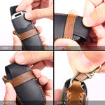 For Nissan Teana / Ariya 2-button Hallmo Car Cowhide Leather Key Protective Cover Key Case, 2-button