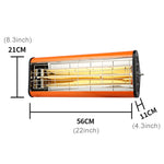 220V 1050W Heat Light Infrared Dryer Spray Paint Heating Curing Lamp Baking Booth Heater, UK Plug, 1050W, UK Plug