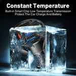 66W 4 in 1 Digital Display Fast Charging Car Charger with Voltmeter, 66W
