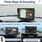 P701S Navegador Automóvel Inteligente Portátil de 7 Polegadas com Ecrã Tátil, CarPlay Bluetooth Sem Fios e Imagem de Reversão, P701S