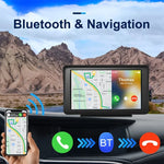 P701S Navegador Automóvel Inteligente Portátil de 7 Polegadas com Ecrã Tátil, CarPlay Bluetooth Sem Fios e Imagem de Reversão, P701S