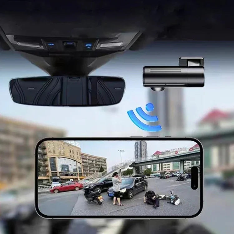 Gravador de Condução WiFi para Carro 1080P HD, Suporta Ligação a Aplicação Móvel e Gravação em Loop Automática, Gravador de Condução WiFi para Carro