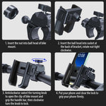 Suporte Antiderrapante para Telemóvel para Scooter com Textura de Fibra de Carbono
