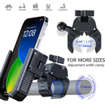 Suporte Antiderrapante para Telemóvel para Scooter com Textura de Fibra de Carbono