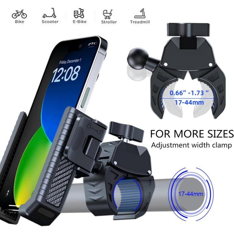 Suporte Antiderrapante para Telemóvel para Scooter com Textura de Fibra de Carbono